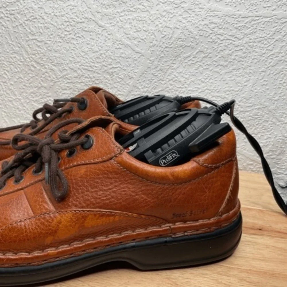 Joseph Seibel Brown Pebble Leather LaceUp Oxford Dress Shoes Men 45/US12 Leather